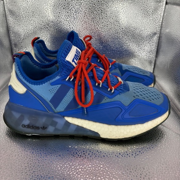 adidas Other - Adidas ZX 2K Boost Ninja Time In Hyper Blue Mens Running Shoes FZ1883 Size 8.5